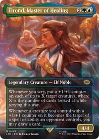 Elrond, Master of Healing (Borderless) - Universes Beyond: The Lord of the Rings: Tales of Middle-earth - Magic: The Gathering card