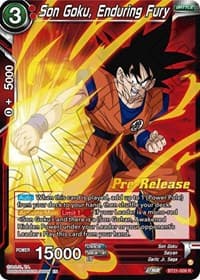 Son Goku, Enduring Fury - Wild Resurgence Pre-Release Cards - Dragon Ball Super: Masters card