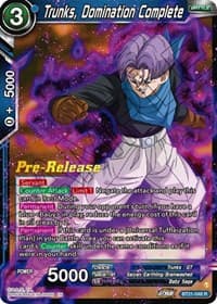 Trunks, Domination Complete - Wild Resurgence Pre-Release Cards - Dragon Ball Super: Masters card