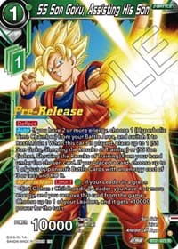 SS Son Goku, Assisting His Son - Wild Resurgence Pre-Release Cards - Dragon Ball Super: Masters card