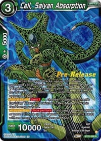 Cell, Saiyan Absorption - Wild Resurgence Pre-Release Cards - Dragon Ball Super: Masters card