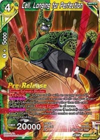 Cell, Longing for Perfection - Wild Resurgence Pre-Release Cards - Dragon Ball Super: Masters card