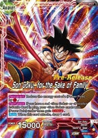 Son Goku // Son Goku, for the Sake of Family - Wild Resurgence Pre-Release Cards - Dragon Ball Super: Masters card