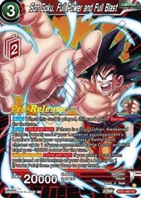 Son Goku, Full Power and Full Blast - Wild Resurgence Pre-Release Cards - Dragon Ball Super: Masters card