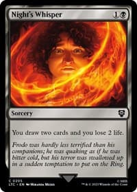 Night's Whisper - Commander: The Lord of the Rings: Tales of Middle-earth - Magic: The Gathering card