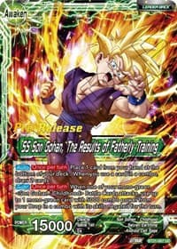 Son Gohan // SS Son Gohan, The Results of Fatherly Training - Wild Resurgence Pre-Release Cards - Dragon Ball Super: Masters card