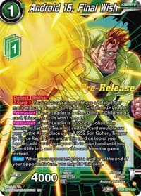 Android 16, Final Wish - Wild Resurgence Pre-Release Cards - Dragon Ball Super: Masters card