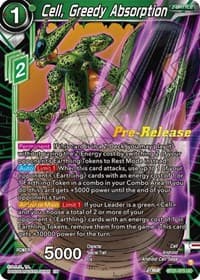 Cell, Greedy Absorption - Wild Resurgence Pre-Release Cards - Dragon Ball Super: Masters card