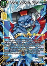 Sorbet, Emperor's Subject - Wild Resurgence Pre-Release Cards - Dragon Ball Super: Masters card