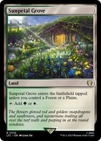 Sunpetal Grove - Commander: The Lord of the Rings: Tales of Middle-earth - Magic: The Gathering card