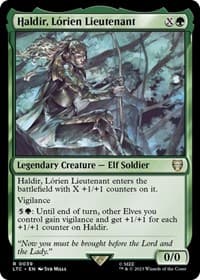 Haldir, Lorien Lieutenant - Commander: The Lord of the Rings: Tales of Middle-earth - Magic: The Gathering card