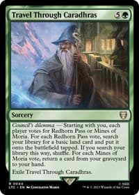 Travel Through Caradhras - Commander: The Lord of the Rings: Tales of Middle-earth - Magic: The Gathering card