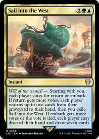 Sail into the West - Commander: The Lord of the Rings: Tales of Middle-earth - Magic: The Gathering card