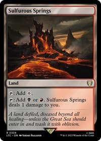Sulfurous Springs - Commander: The Lord of the Rings: Tales of Middle-earth - Magic: The Gathering card