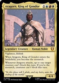 Aragorn, King of Gondor - Commander: The Lord of the Rings: Tales of Middle-earth - Magic: The Gathering card