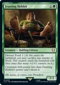 Feasting Hobbit - Commander: The Lord of the Rings: Tales of Middle-earth - Magic: The Gathering card