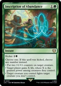 Inscription of Abundance - Commander: The Lord of the Rings: Tales of Middle-earth - Magic: The Gathering card
