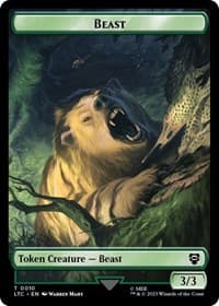 Beast // Treefolk Double-Sided Token - Commander: The Lord of the Rings: Tales of Middle-earth - Magic: The Gathering card