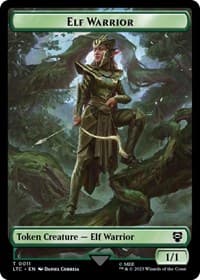 Elf Warrior // Treasure Double-Sided Token - Commander: The Lord of the Rings: Tales of Middle-earth - Magic: The Gathering card