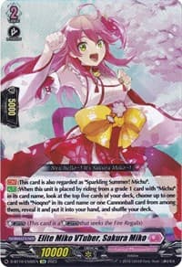 Elite Miko VTuber, Sakura Miko - D-BT10: Dragon Masquerade - Cardfight Vanguard card