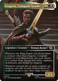 Aragorn, Company Leader (Borderless) - Universes Beyond: The Lord of the Rings: Tales of Middle-earth - Magic: The Gathering card