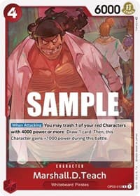 Marshall.D.Teach - Pillars of Strength - One Piece Card Game card