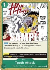 Tooth Attack - Pillars of Strength - One Piece Card Game card