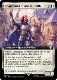 Champions of Minas Tirith (Extended Art) - Commander: The Lord of the Rings: Tales of Middle-earth - Magic: The Gathering card