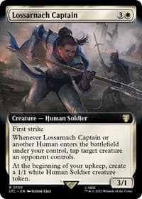 Lossarnach Captain (Extended Art) - Commander: The Lord of the Rings: Tales of Middle-earth - Magic: The Gathering card