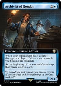 Archivist of Gondor (Extended Art) - Commander: The Lord of the Rings: Tales of Middle-earth - Magic: The Gathering card
