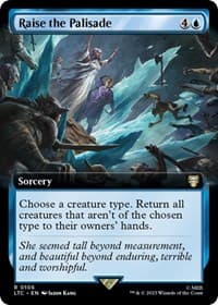 Raise the Palisade (Extended Art) - Commander: The Lord of the Rings: Tales of Middle-earth - Magic: The Gathering card