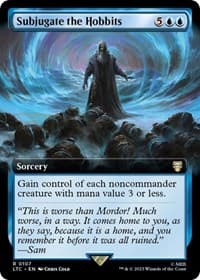 Subjugate the Hobbits (Extended Art) - Commander: The Lord of the Rings: Tales of Middle-earth - Magic: The Gathering card