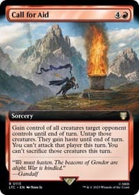 Call for Aid (Extended Art) - Commander: The Lord of the Rings: Tales of Middle-earth - Magic: The Gathering card