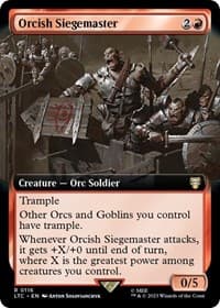 Orcish Siegemaster (Extended Art) - Commander: The Lord of the Rings: Tales of Middle-earth - Magic: The Gathering card