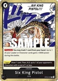 Six King Pistol - Pillars of Strength - One Piece Card Game card