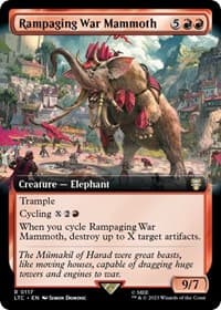 Rampaging War Mammoth (Extended Art) - Commander: The Lord of the Rings: Tales of Middle-earth - Magic: The Gathering card