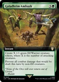 Galadhrim Ambush (Extended Art) - Commander: The Lord of the Rings: Tales of Middle-earth - Magic: The Gathering card