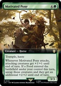 Motivated Pony (Extended Art) - Commander: The Lord of the Rings: Tales of Middle-earth - Magic: The Gathering card