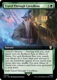 Travel Through Caradhras (Extended Art) - Commander: The Lord of the Rings: Tales of Middle-earth - Magic: The Gathering card