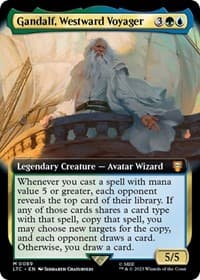 Gandalf, Westward Voyager (Extended Art) - Commander: The Lord of the Rings: Tales of Middle-earth - Magic: The Gathering card
