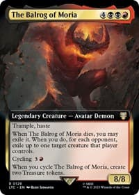 The Balrog of Moria (Extended Art) - Commander: The Lord of the Rings: Tales of Middle-earth - Magic: The Gathering card