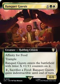Banquet Guests (Extended Art) - Commander: The Lord of the Rings: Tales of Middle-earth - Magic: The Gathering card