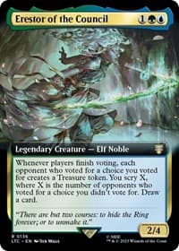 Erestor of the Council (Extended Art) - Commander: The Lord of the Rings: Tales of Middle-earth - Magic: The Gathering card