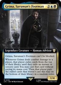Grima, Saruman's Footman (Extended Art) - Commander: The Lord of the Rings: Tales of Middle-earth - Magic: The Gathering card
