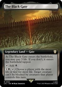 The Black Gate (Extended Art) - Commander: The Lord of the Rings: Tales of Middle-earth - Magic: The Gathering card