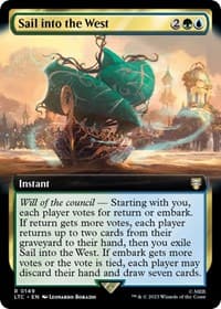 Sail into the West (Extended Art) - Commander: The Lord of the Rings: Tales of Middle-earth - Magic: The Gathering card