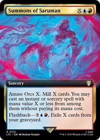 Summons of Saruman (Extended Art) - Commander: The Lord of the Rings: Tales of Middle-earth - Magic: The Gathering card