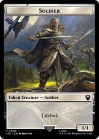 Soldier // Food (0010) Double-Sided Token - Commander: The Lord of the Rings: Tales of Middle-earth - Magic: The Gathering card