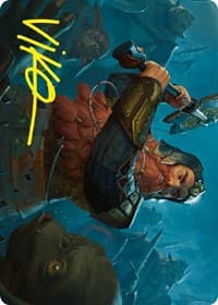 Gimli, Counter of Kills Art Card (10/81) (Gold-Stamped Signature) - Art Series: Universes Beyond: The Lord of the Rings: Tales of Middle-earth - Magic: The Gathering card