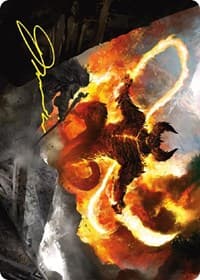 The Balrog, Flame of Udun Art Card (Gold-Stamped Signature) - Art Series: Universes Beyond: The Lord of the Rings: Tales of Middle-earth - Magic: The Gathering card
